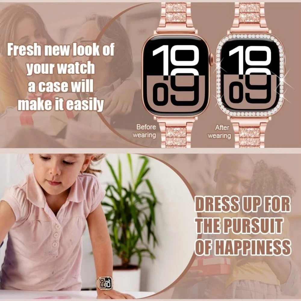 My Pretty Strap|Glitz Apple watch Cover| 42mm Rose Gold